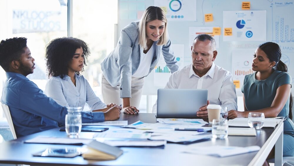 Diversity,Business,People,In,Digital,Meeting,With,Laptop,For,Seo