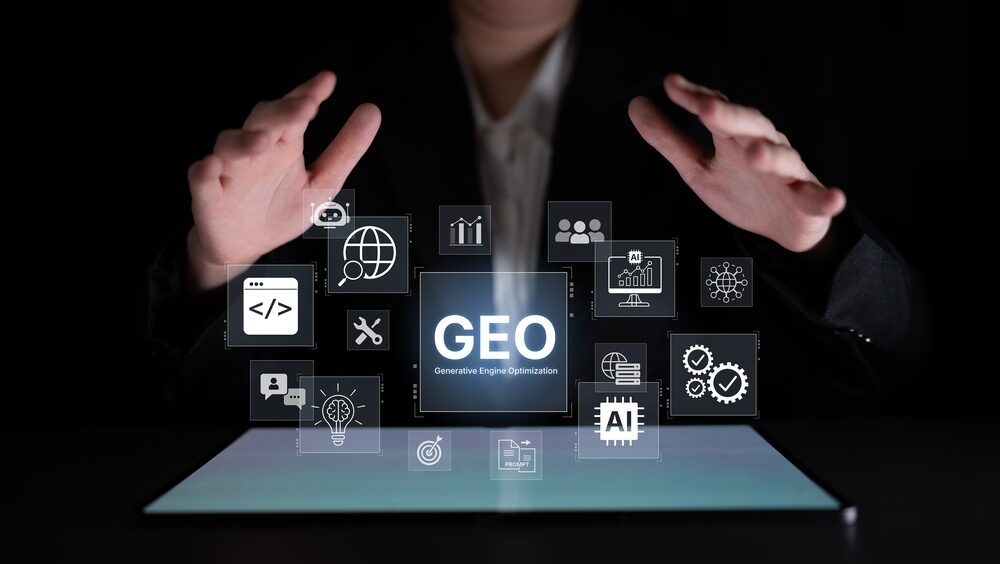 Digital,Marketing,Concept,Featuring,Geo,Strategy,,Optimizing,Content,For,Ai