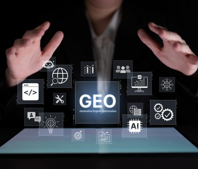 Digital,Marketing,Concept,Featuring,Geo,Strategy,,Optimizing,Content,For,Ai